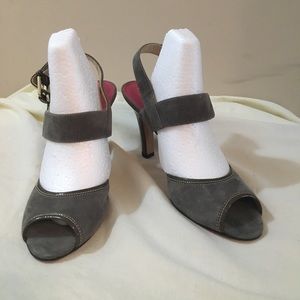 Kate Spade New York dove gray heeled sandal 8.5 B